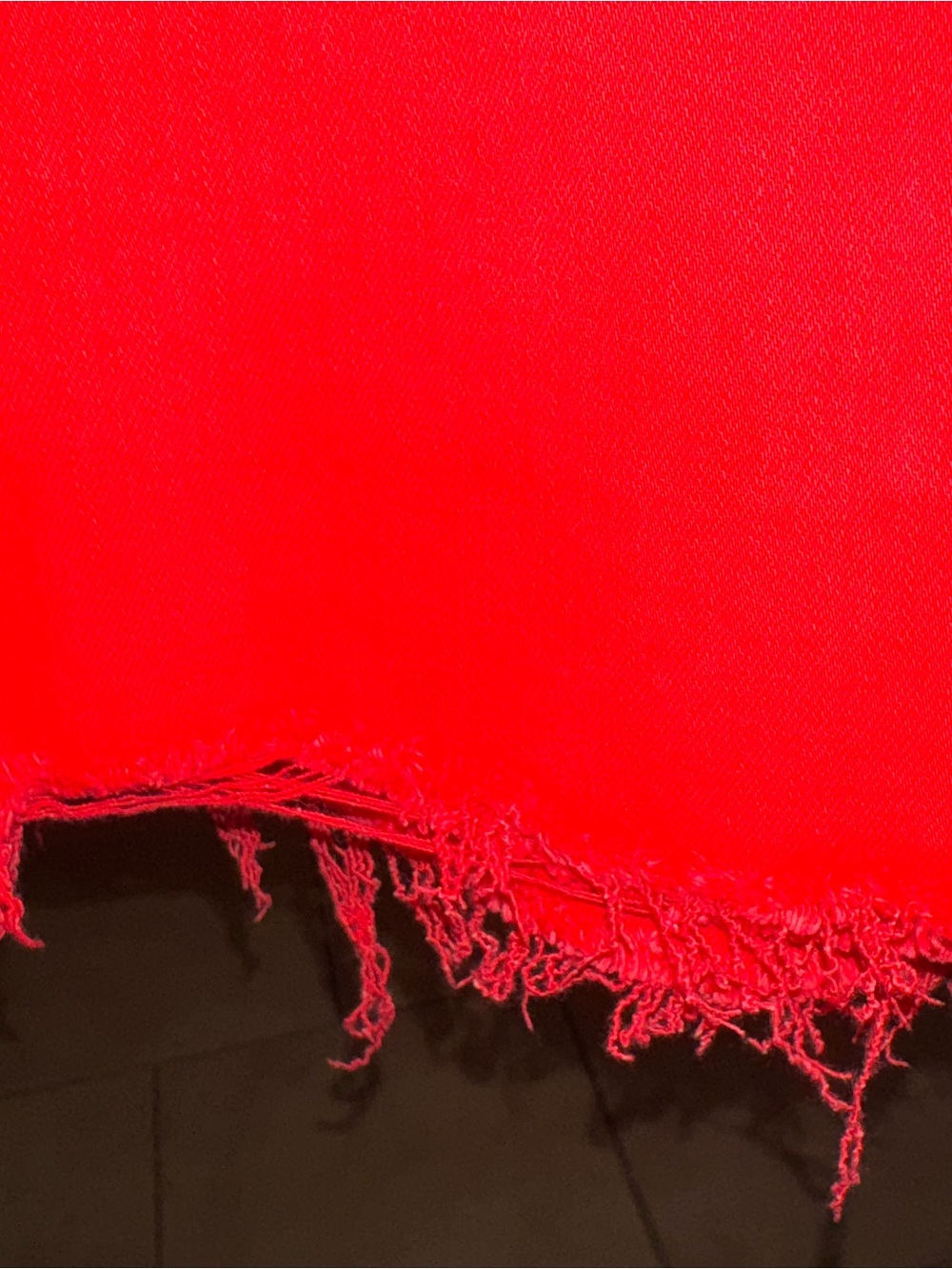 Judy Blue Brand Red Cropped Frayed-Hem Jeans - Picture 4 of 5